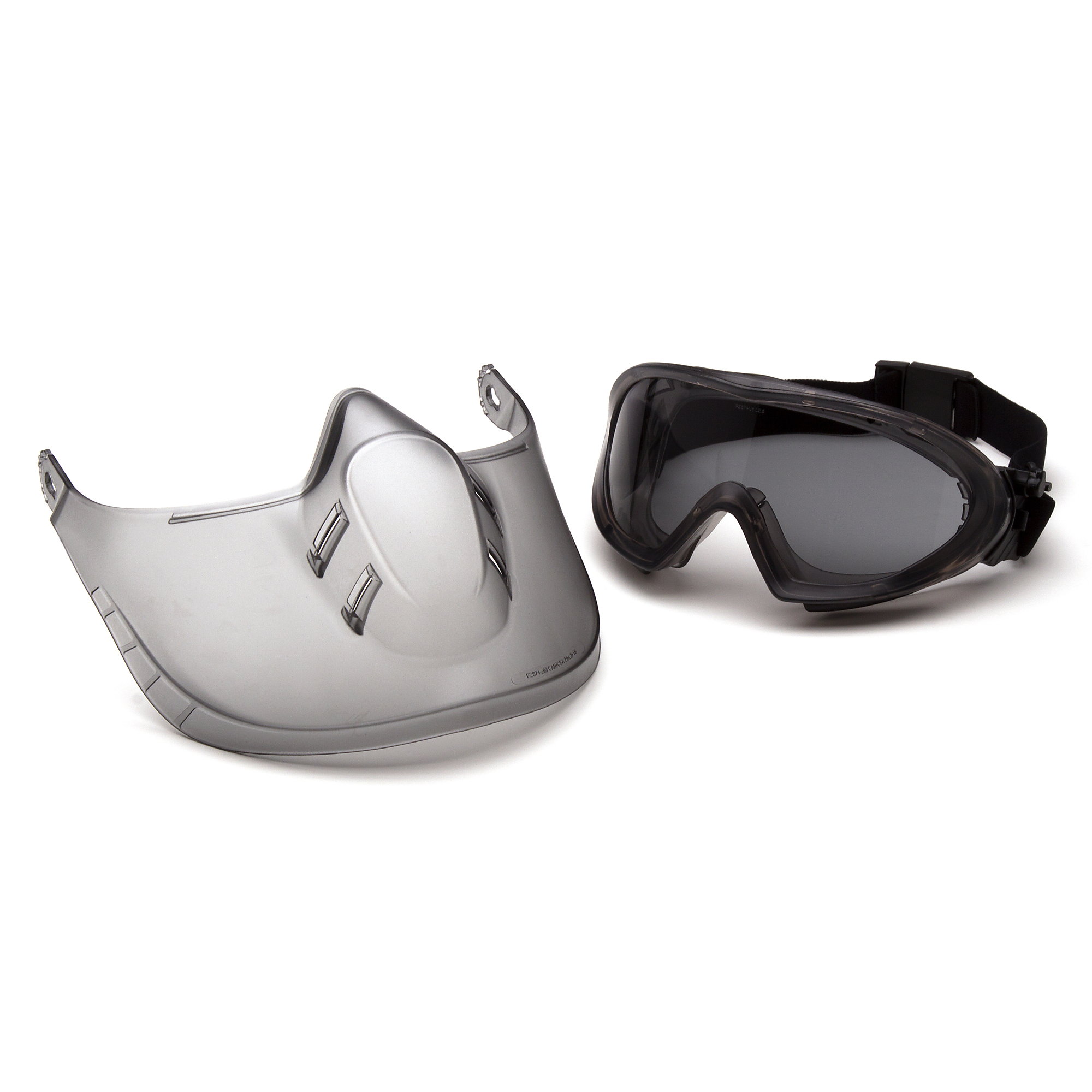 Pyramex Safety Face Shield — Gray H2X Anti-Fog Lens, Model# GG524TSHIELD